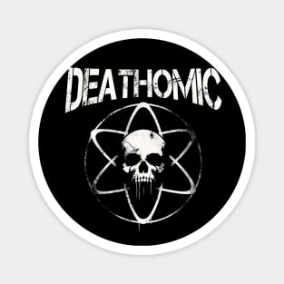 Grunge and Creepy Atomic Skull Symbol Magnet